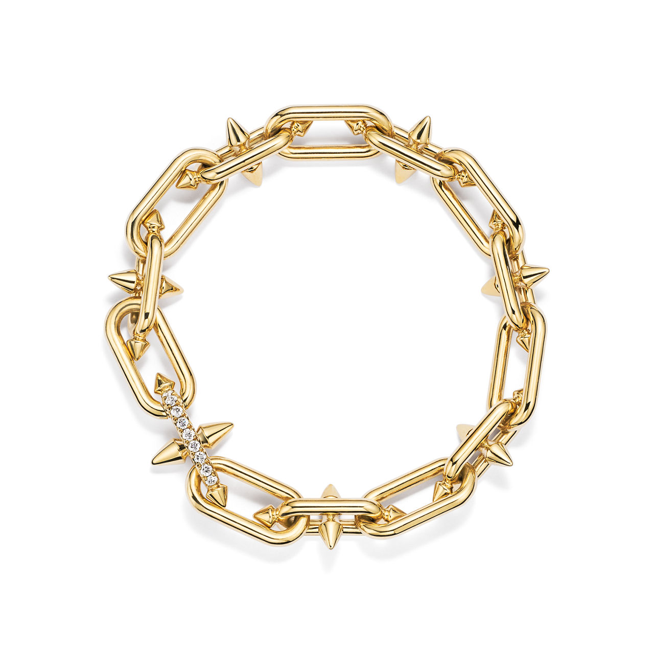 Clasp Bracelet in Gold with Diamonds
