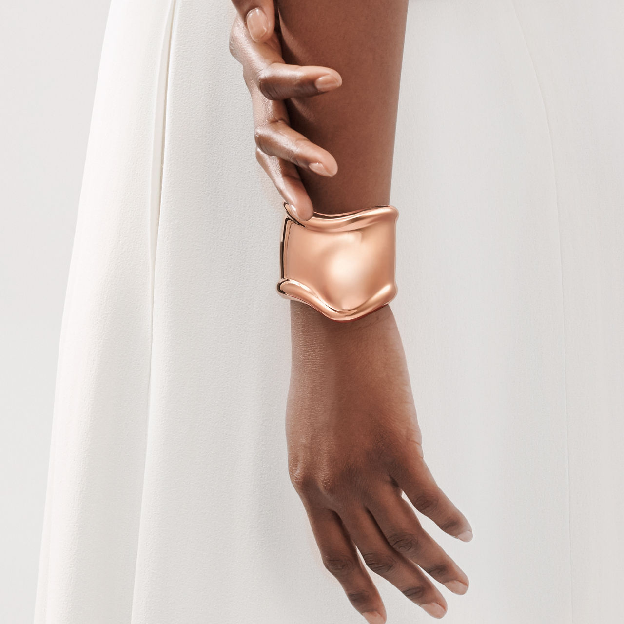 Medium Bone Cuff in 18k Rose Gold