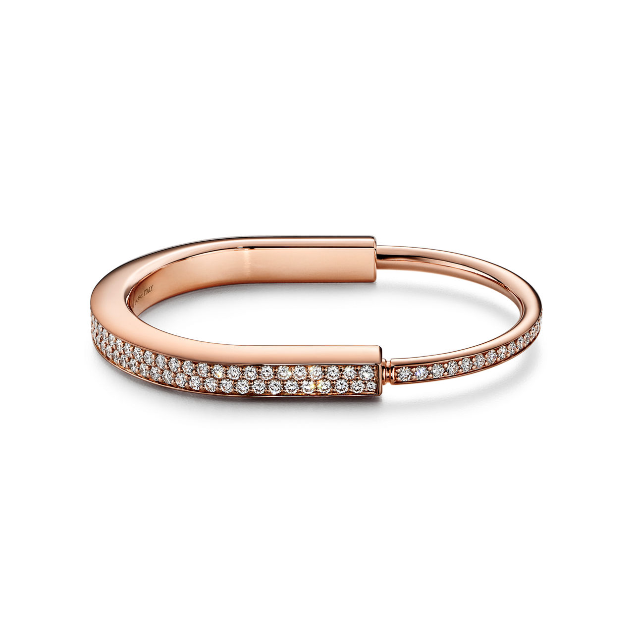 Bangle in White Gold with Full Pavé Diamonds