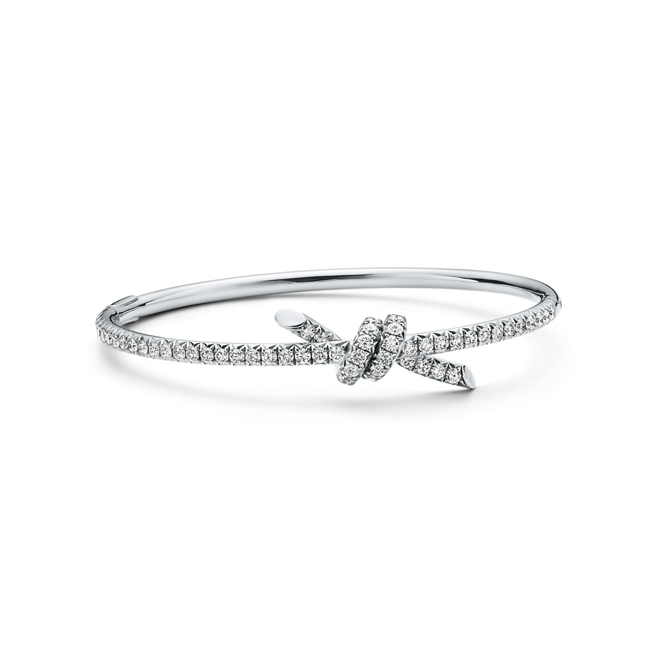 Bangle in White Gold with Diamonds