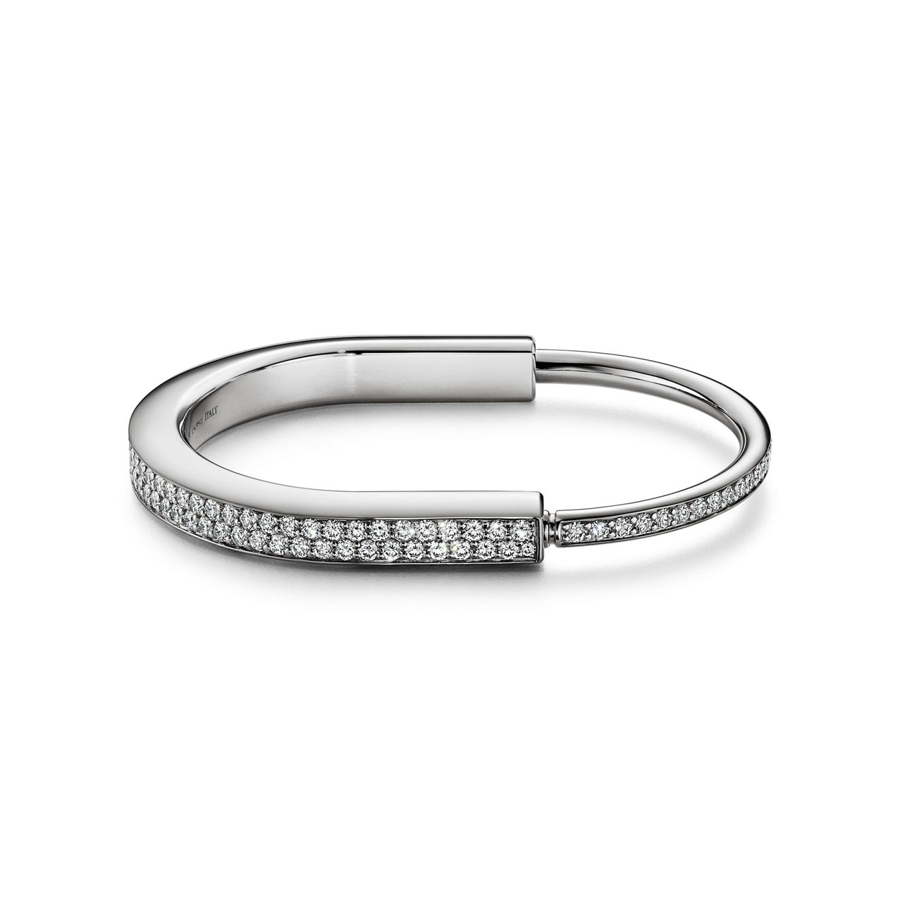 Bangle in White Gold with Full Pavé Diamonds