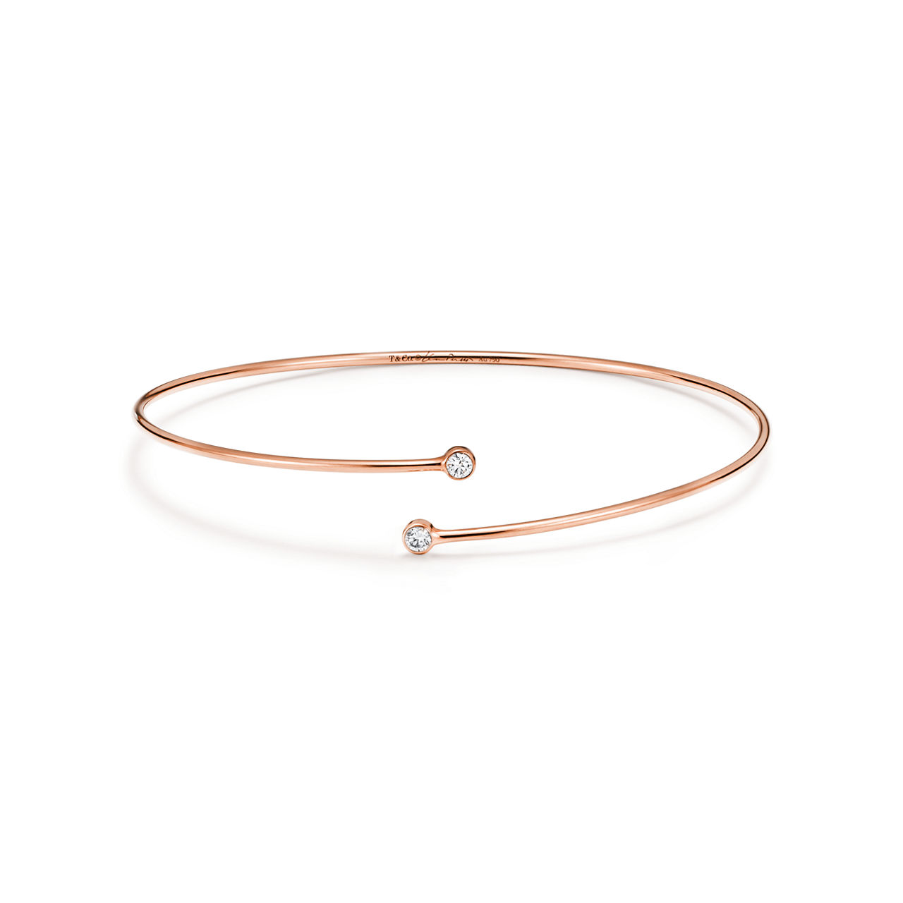 Diamond Hoop Single-row Bangle