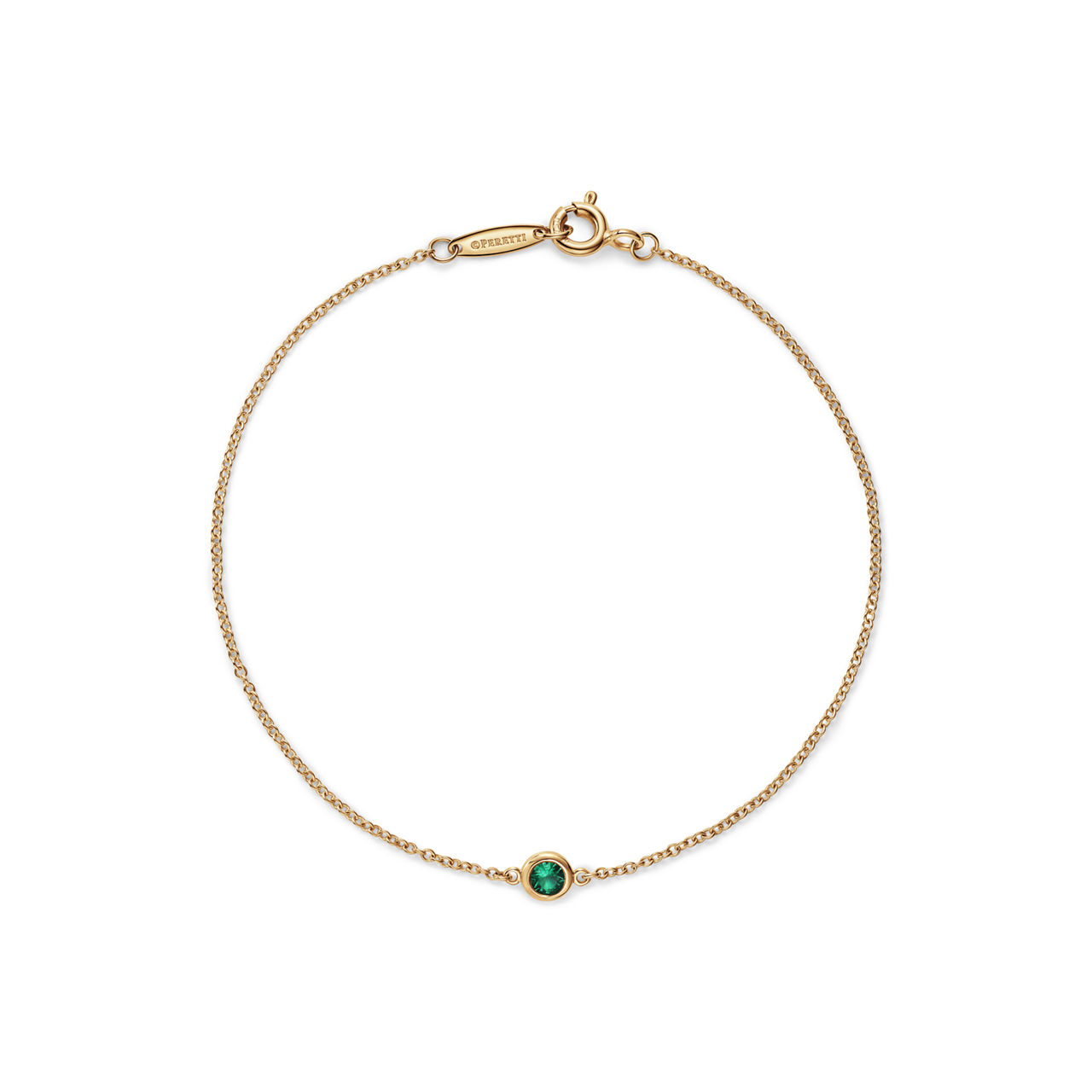 Color by the Yard Emerald Bracelet in Yellow Gold