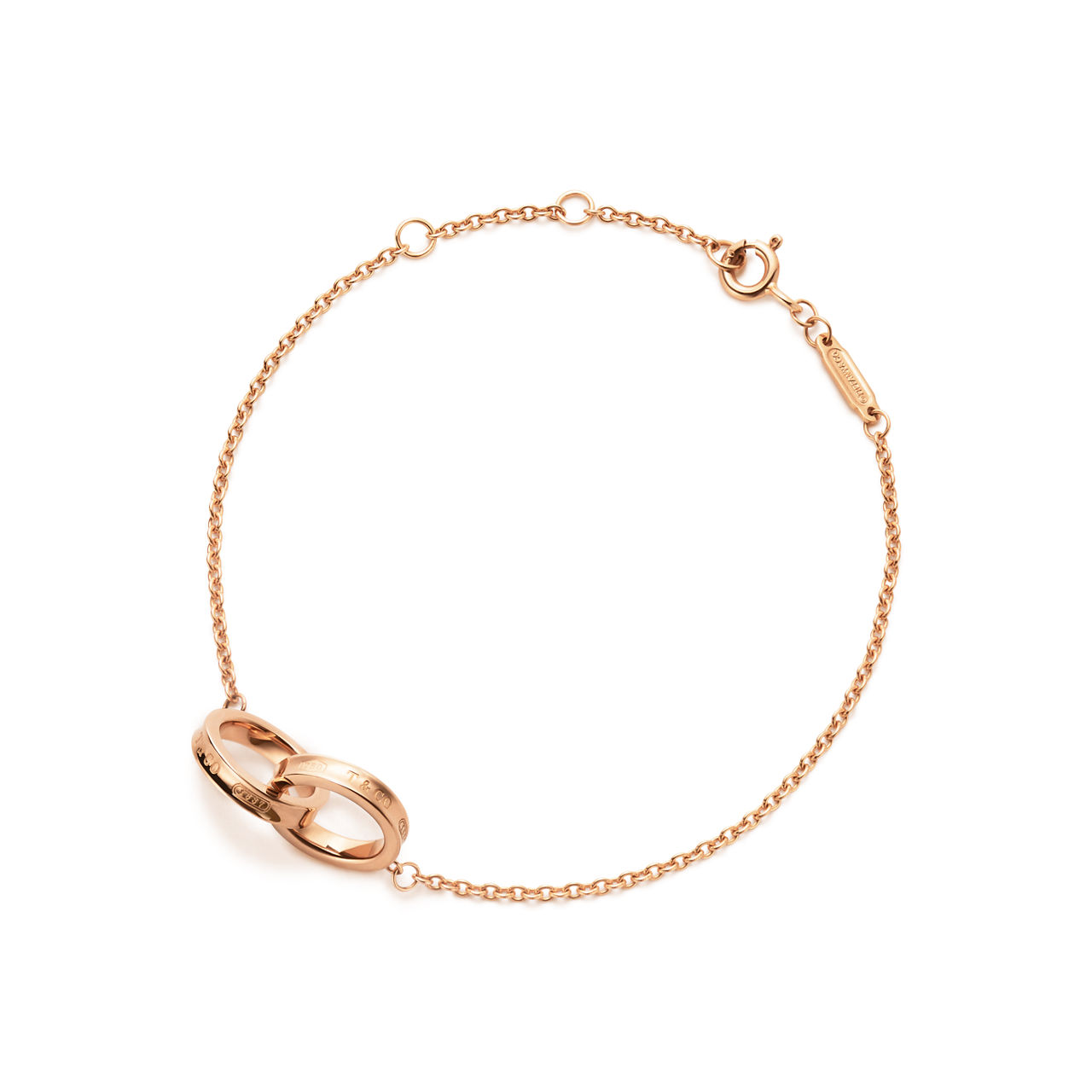 Interlocking Circles Chain Bracelet in Rose Gold