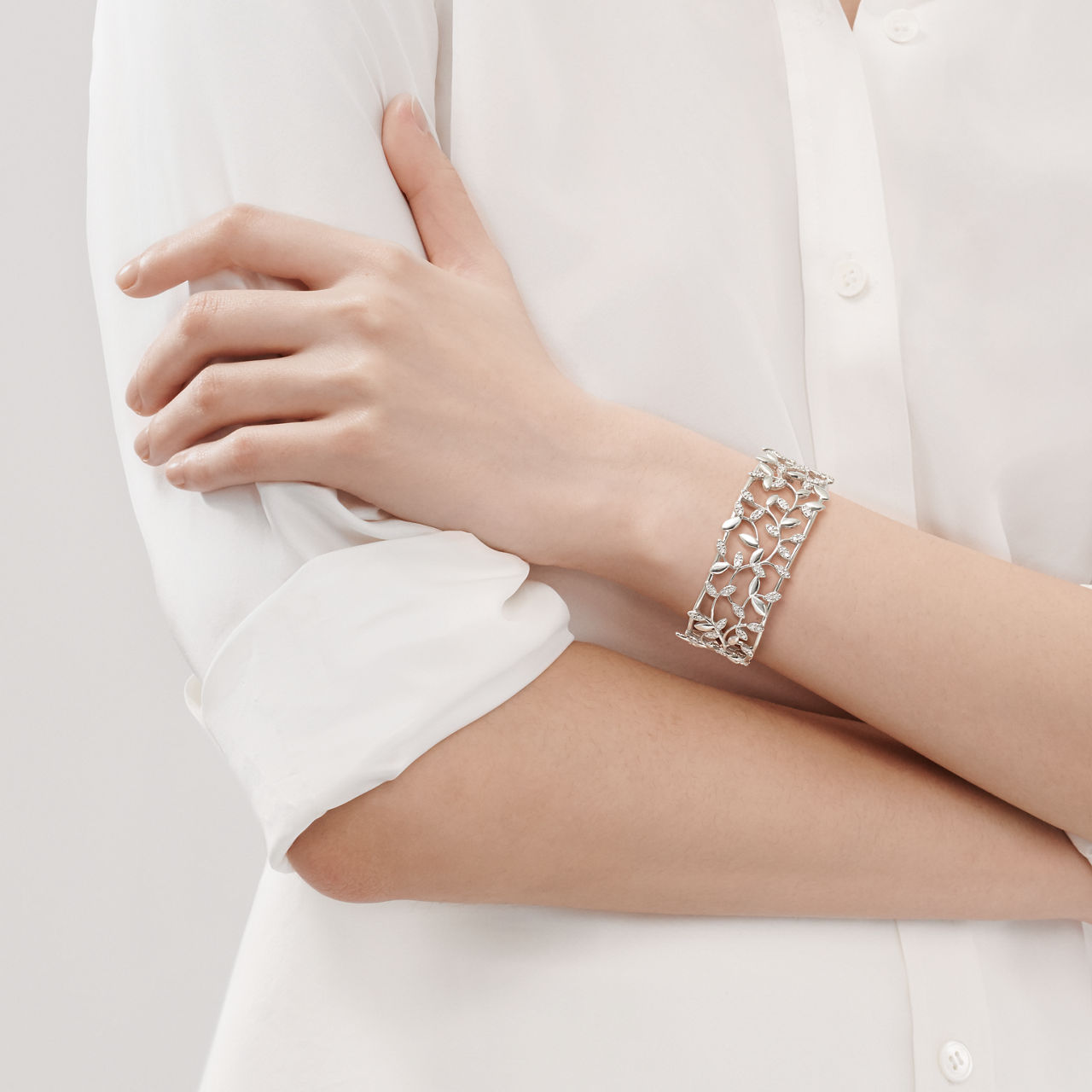 Olive Leaf Narrow Cuff