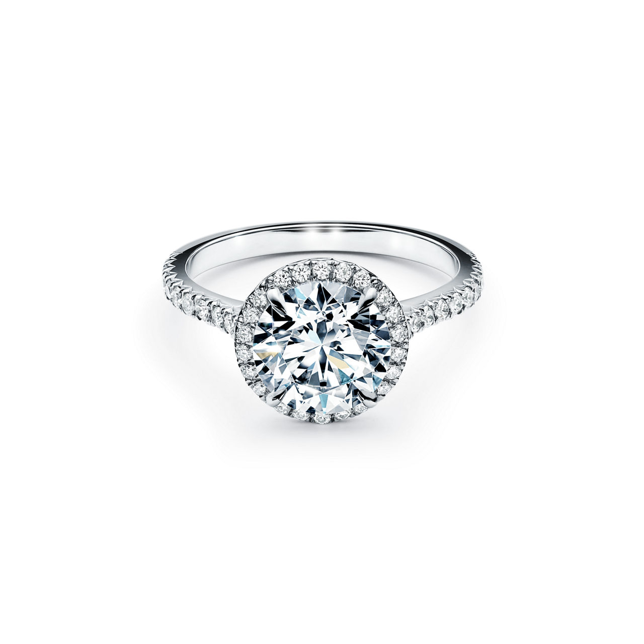 Round Brilliant Engagement Ring in Platinum