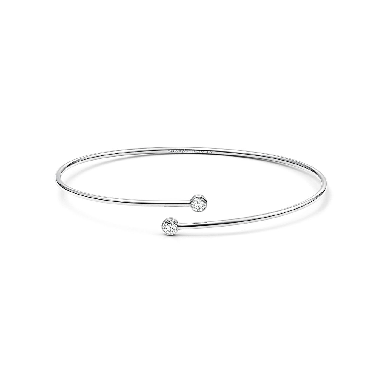 Diamond Hoop Single-row Bangle