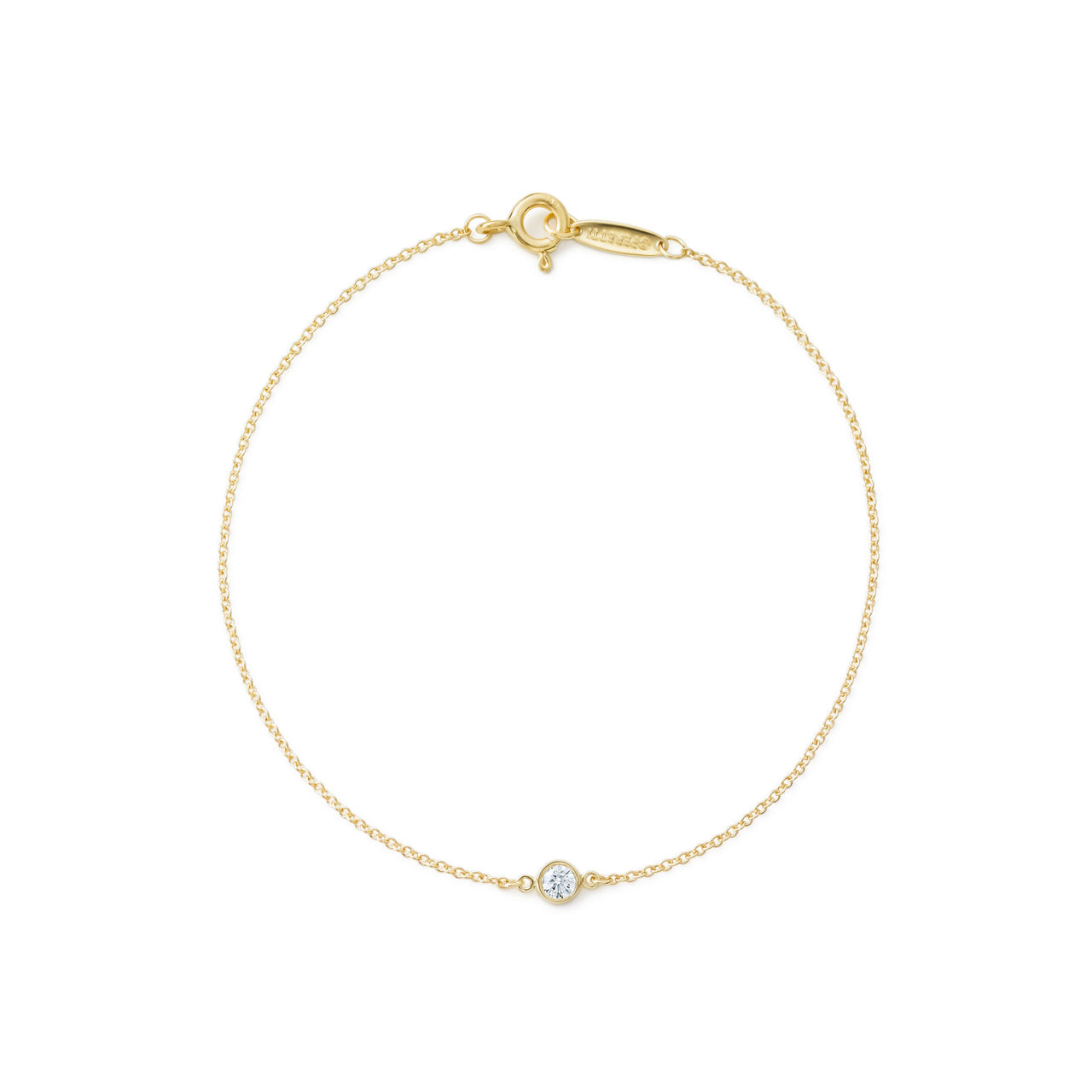 Single Diamond Bracelet in Yellow Gold