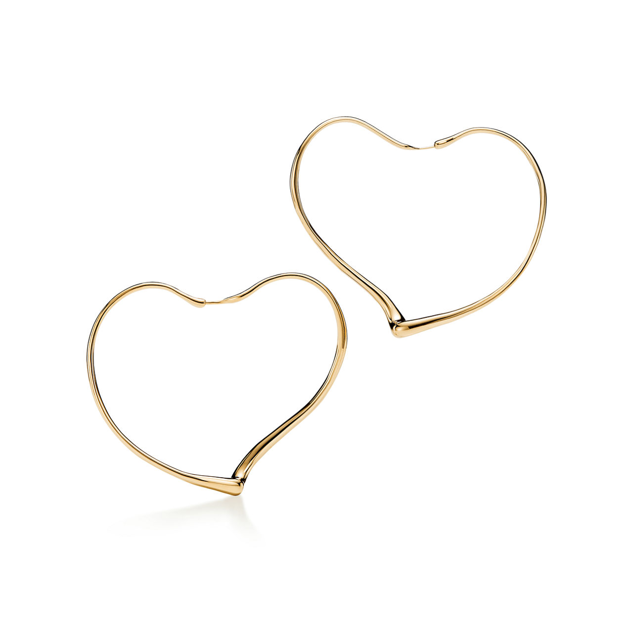 Open Heart Hoop Earrings