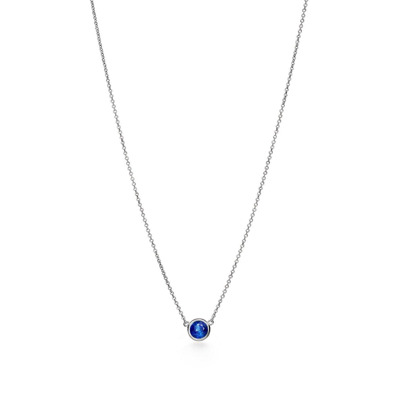 Color by the Yard Pendant in Platinum with a Sapphire