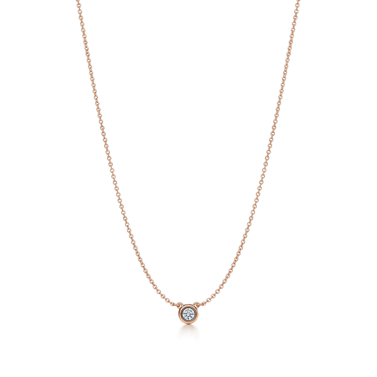 Platinum Pendant with Bezel-Set Diamond