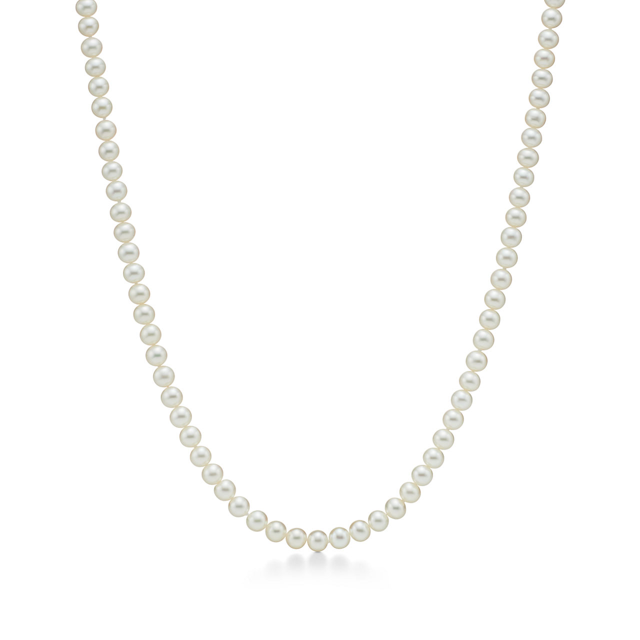 Pearl Necklace with a Silver Clasp, 6-7 mm