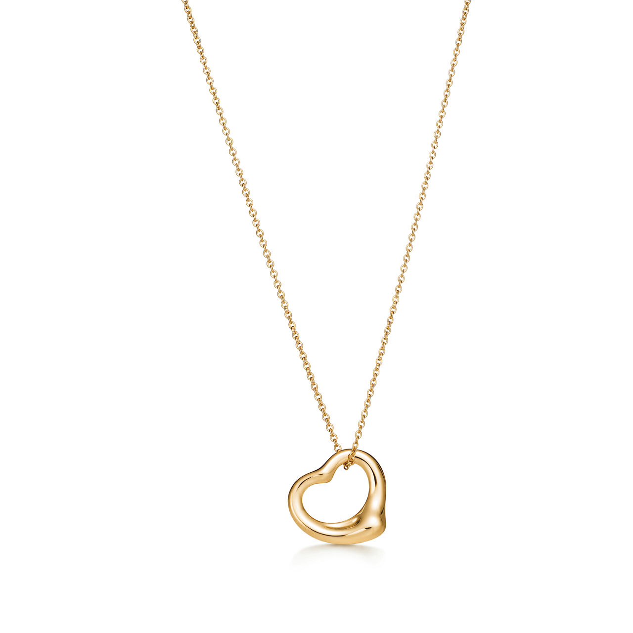 Open Heart Pendant in Yellow Gold. More Sizes Available.