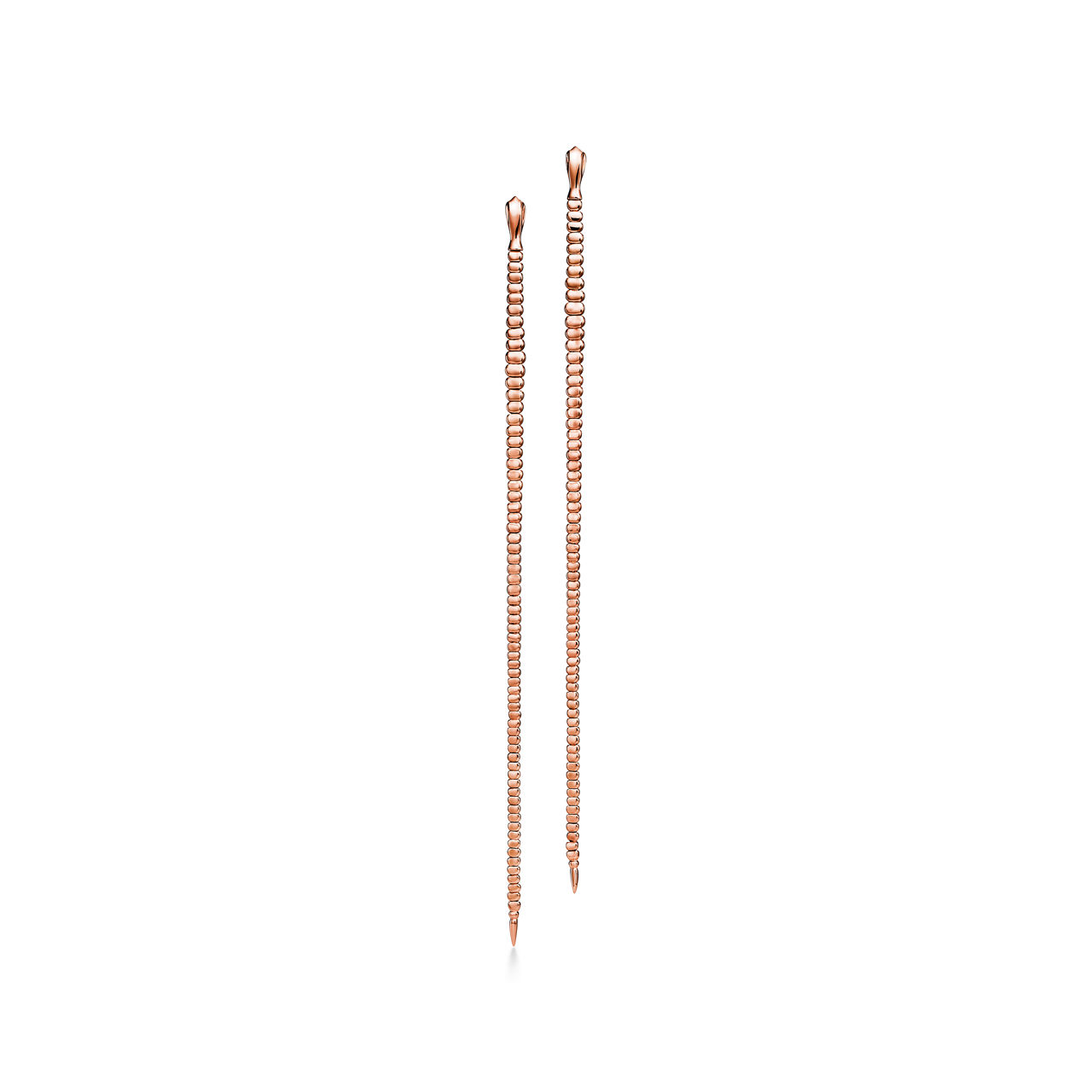 Snake Earrings in Rose Gold