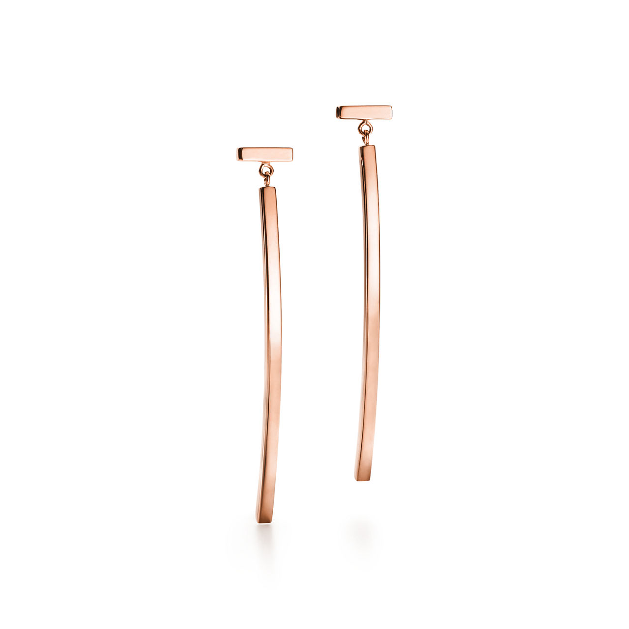 Bar Earrings in Rose Gold