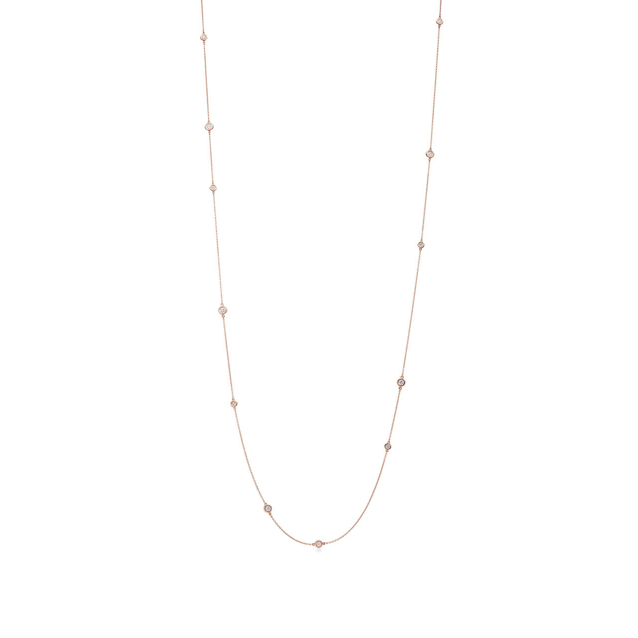 Platinum Sprinkle Necklace with Round Brilliant Diamonds