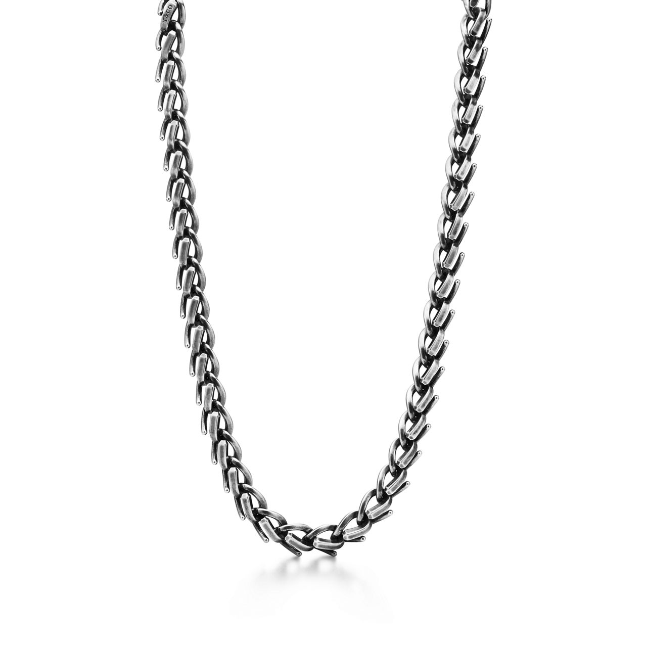 Large Link Necklace in Blackened Sterling Silver
