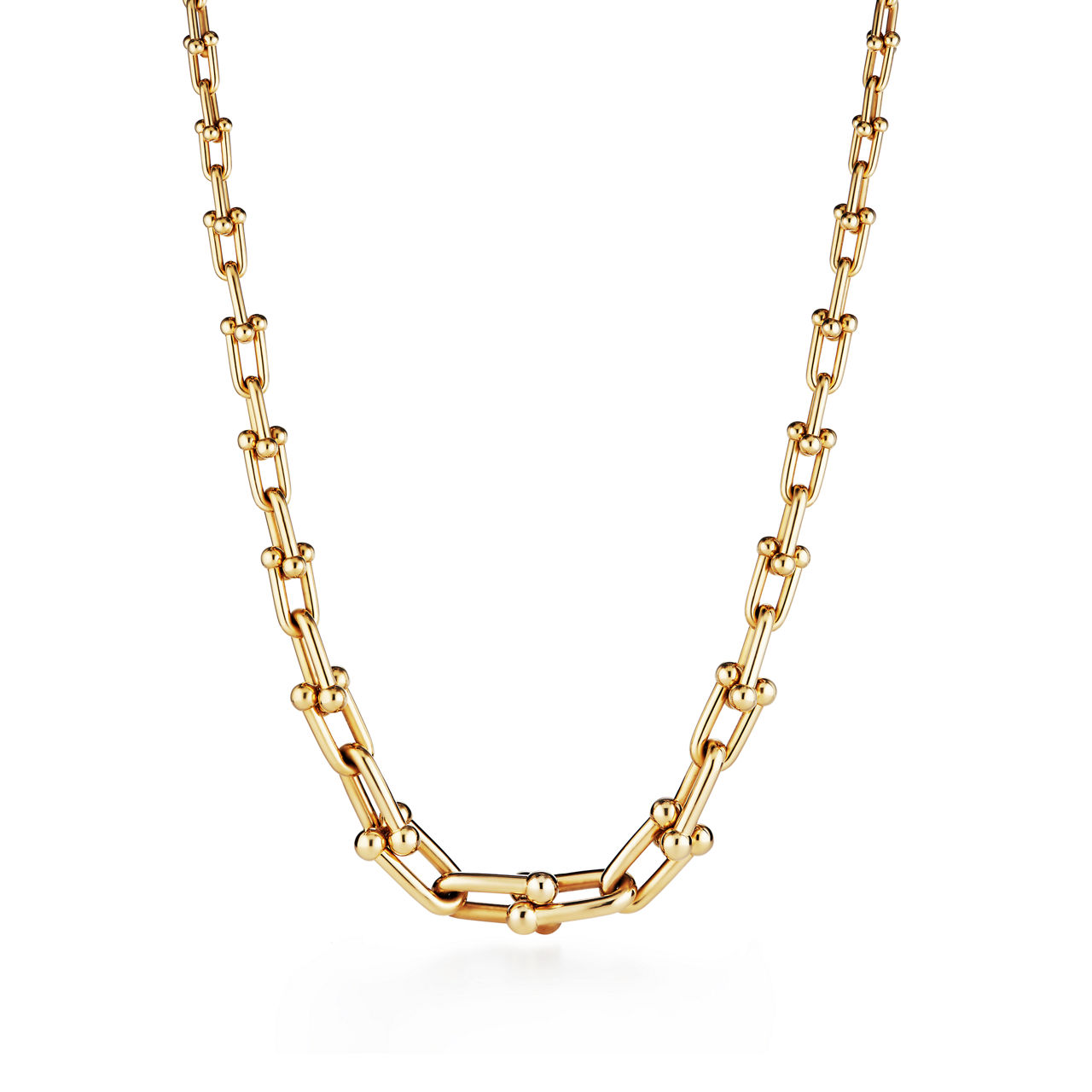 Graduated Link Necklace in Yellow Gold