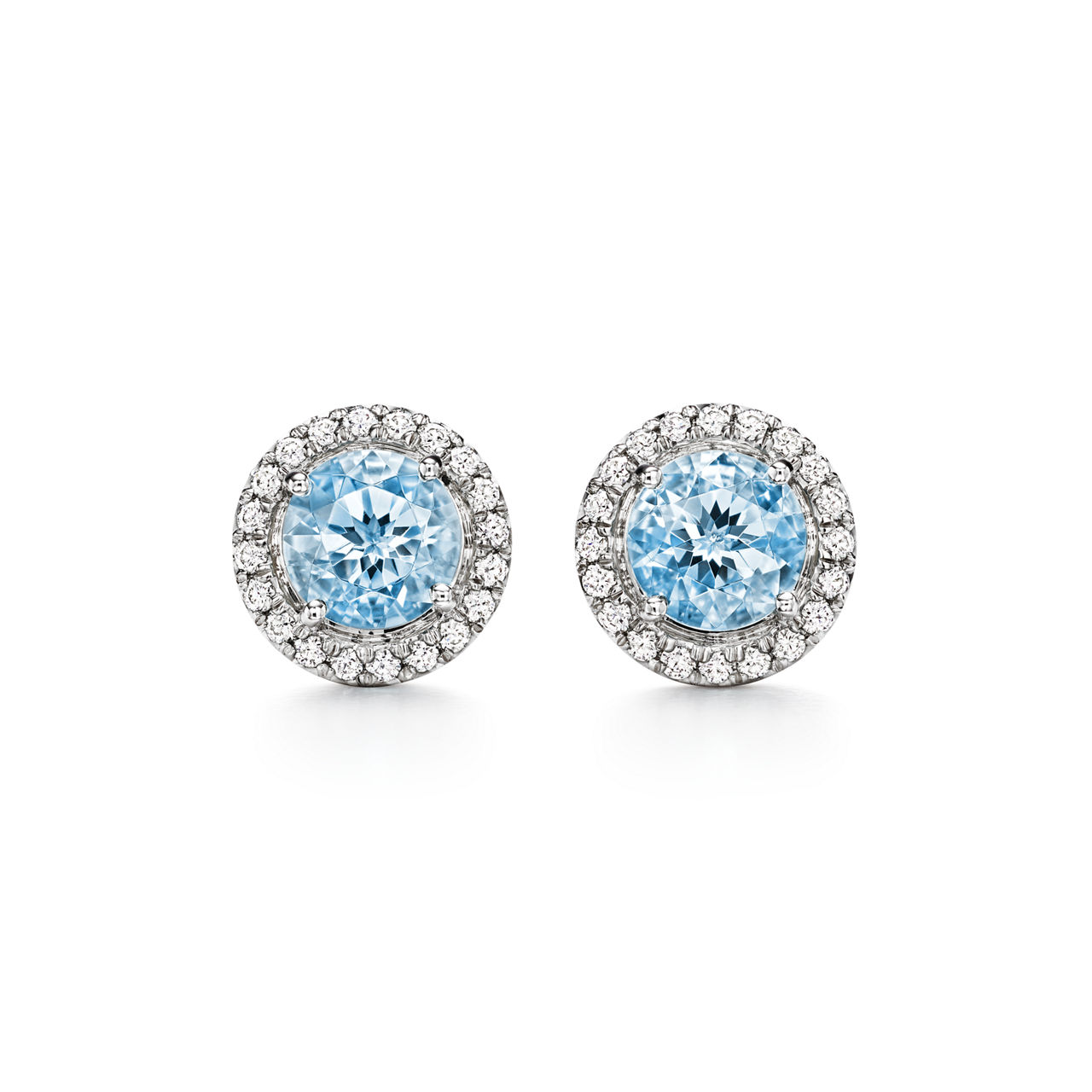 Earrings in Platinum with Sapphires and Diamonds