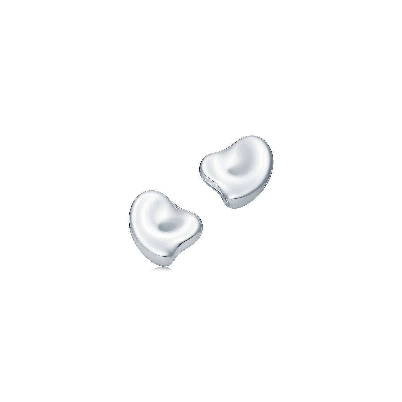 Full Heart Ear Clips in Sterling Silver