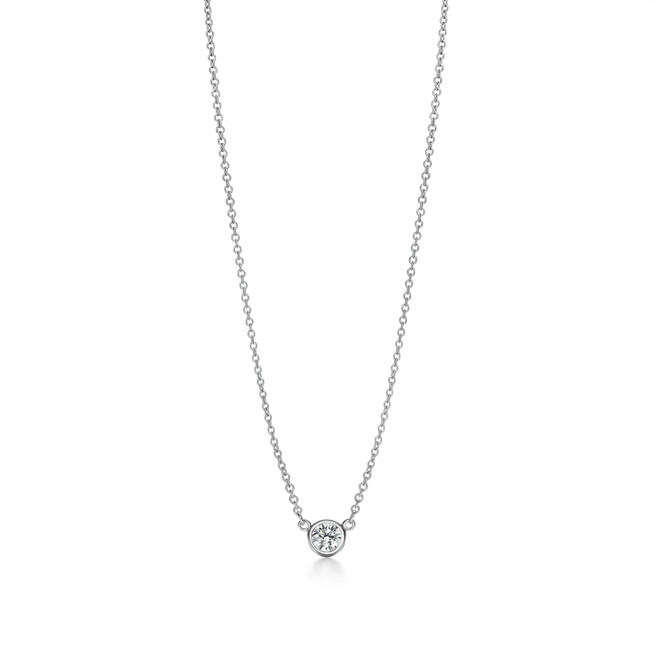 Single Diamond Pendant in Platinum