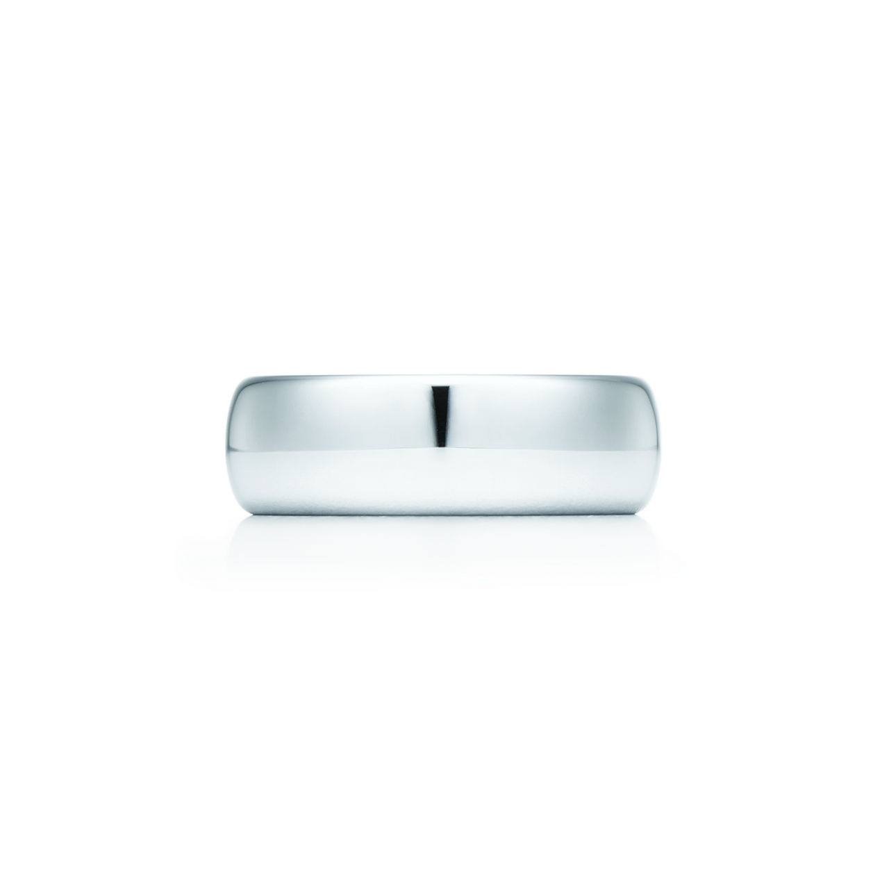 Wedding Band Ring in Platinum, 6 mm Wide