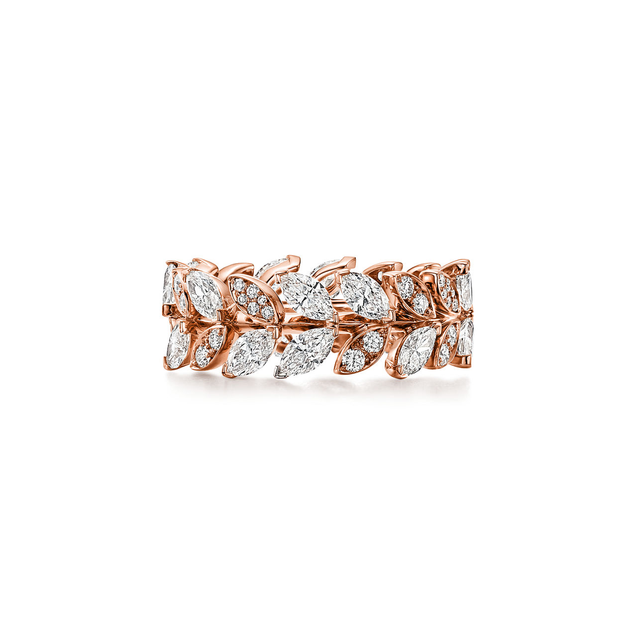 Diamond Vine Band Ring in Platinum