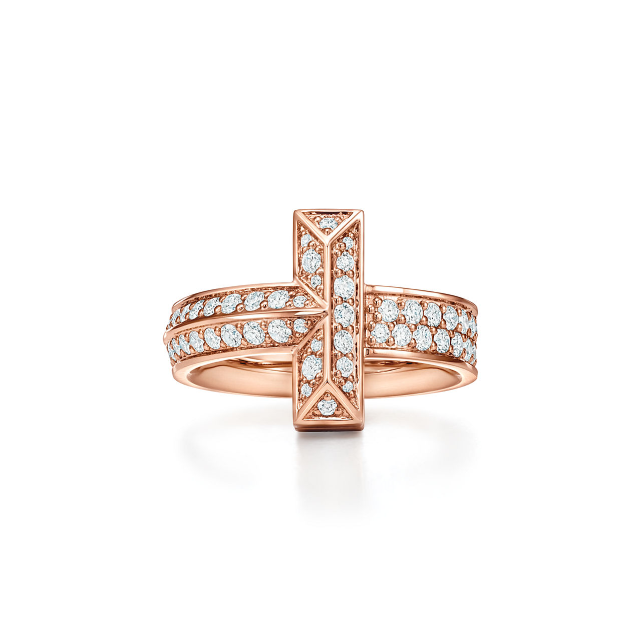 T1 Ring in Yellow Gold with Diamonds