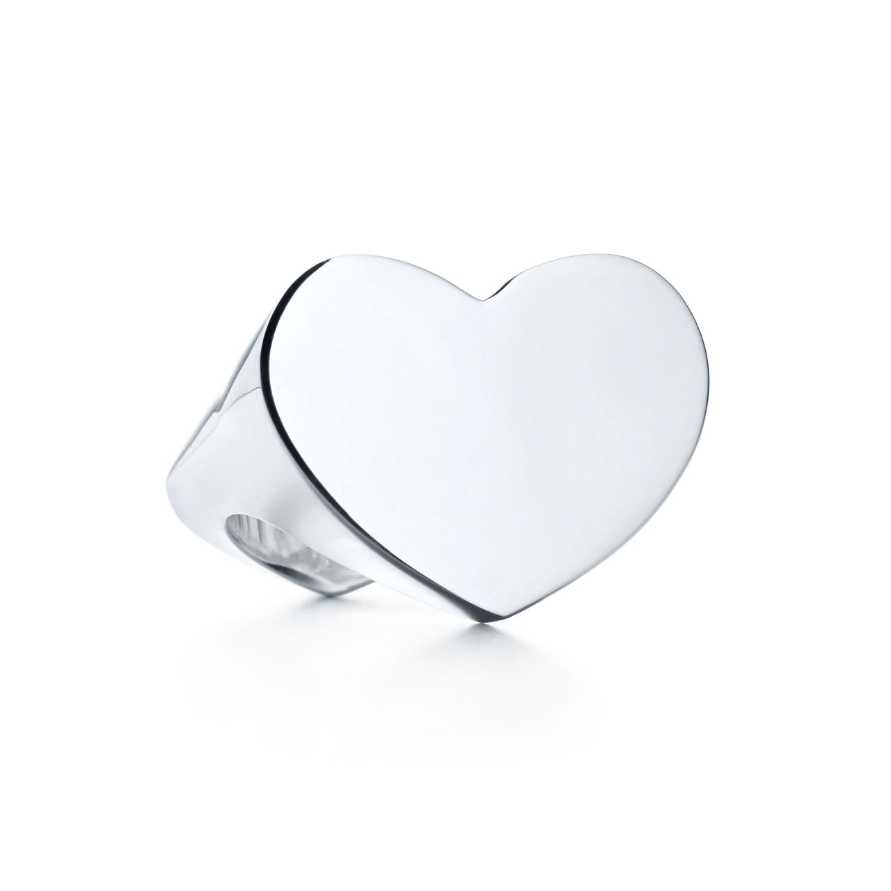 Double Modern Heart Ring