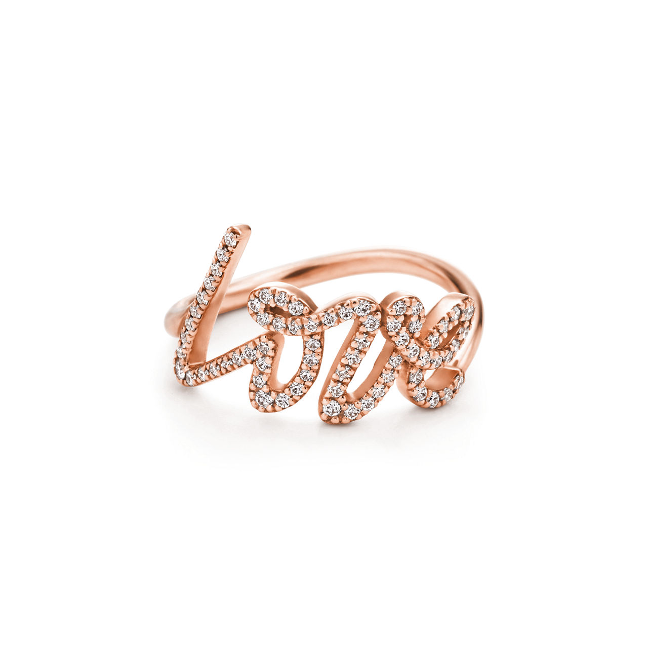 Love Ring in Rose Gold with Diamonds, Small