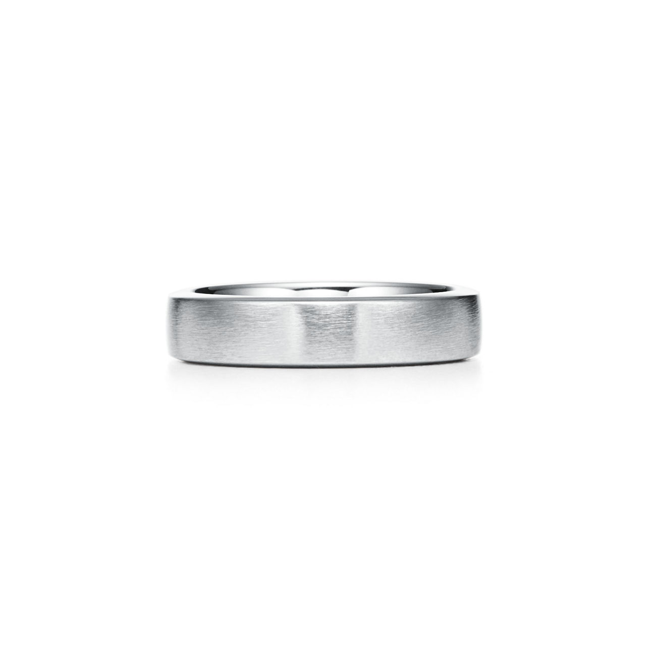 Satin Finish Ring in Platinum, 5 mm Wide